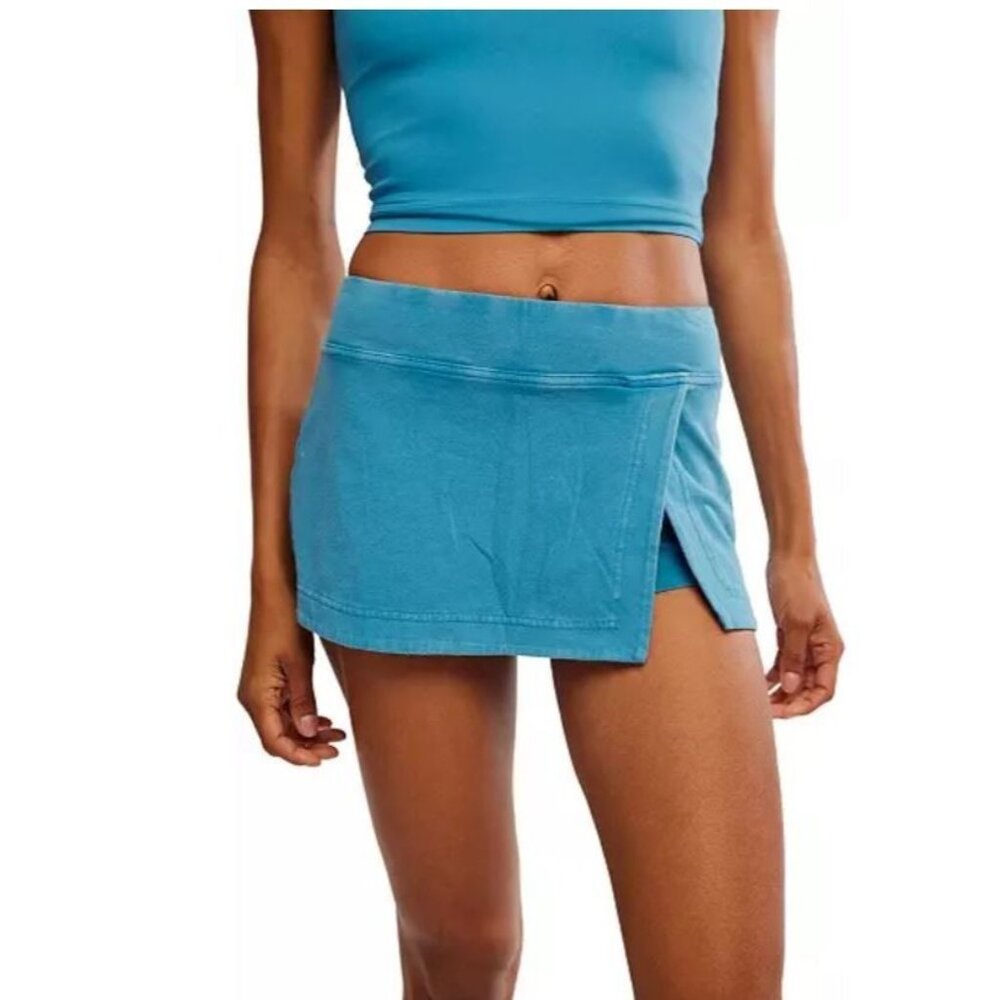 NWT FP Movement Women's Hot Shot Mini Skort Celestial Blue Size Large